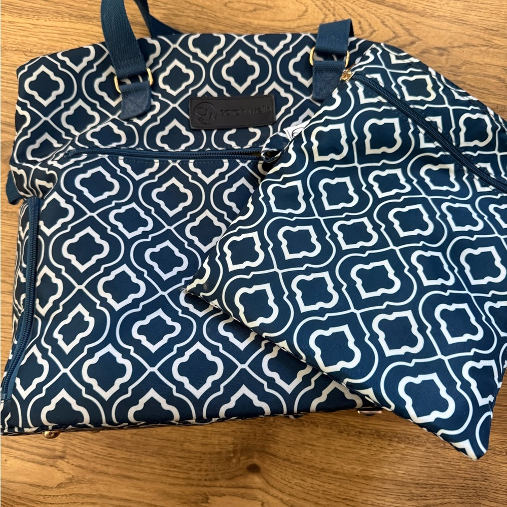 Skip Hop Navy Geometric Baby Diaper Bag Set